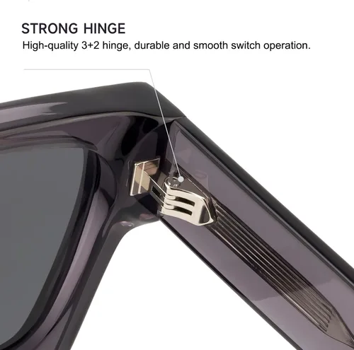 Vista 3 de Baililai Gafas de sol polarizadas unisex de moda para hombres y mujeres, 100% bloqueo UV 1439s