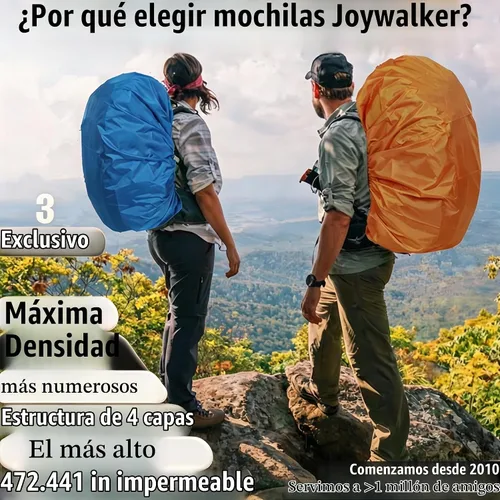 Vista 2 de Joy Walker Funda impermeable para mochila a prueba de lluvia, 12000mm ultra impermeable, capas multicapa ultra resistentes mejoradas, correa