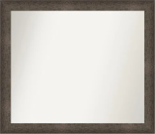 Vista 236 de Amanti Art Espejo de pared personalizado no biselado (25 x 25 pulgadas), marco de bronce acentuado, varios tamaños personalizados, espejo de baño