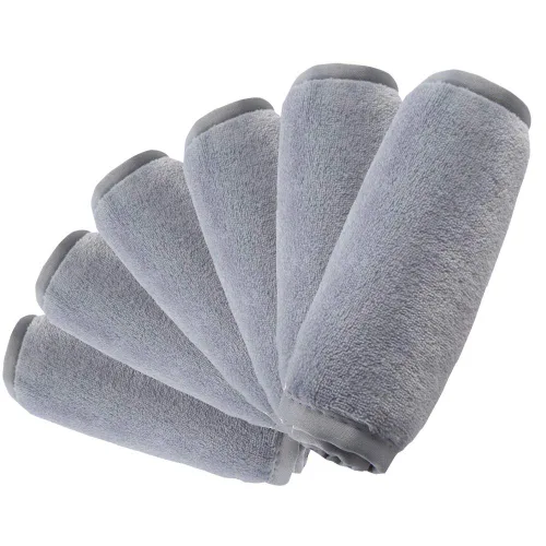 Vista 4 de Paquete de 6 toallas de limpieza reutilizables para uso diario, toallas de limpieza de microfibra facial adecuadas para pieles sensibles