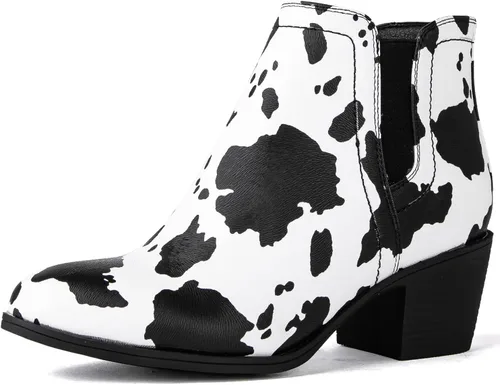 Vista 18 de GLOBALWIN Women's Cowgirl Boots Pull On Ankle Booties 21yy01 Negro2