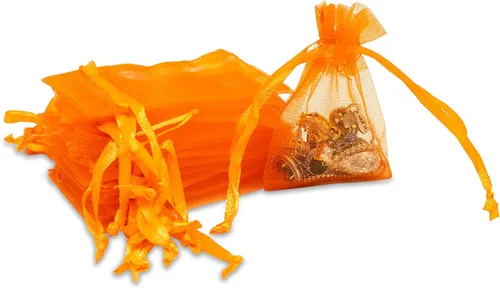 Vista 43 de TheDisplayGuys - Paquete de 48 bolsas de regalo de organza transparente negra de 2 x 2-3/4 pulgadas con cordón, bolsas de regalo para joyas, bolsas