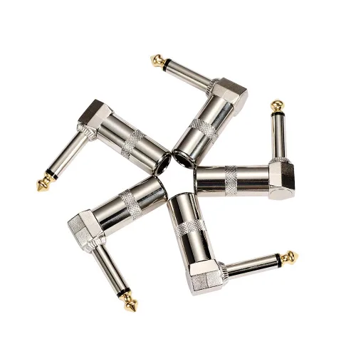 Vista 6 de Enchufe de ángulo recto de 90 grados de audio de 1/4 pulgadas, conector de soldadura TS mono macho resistente de 0.250 in para cables de altavoz