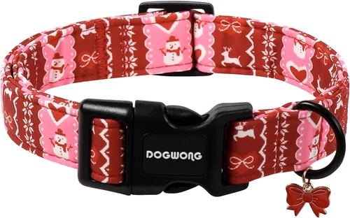 Vista 63 de DOGWONG Collar de perro de San Valentín, collar de perro con estampado de corazones para perros grandes, lindos collares de primavera, hembra