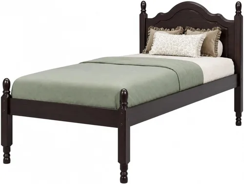 Vista 3 de Palace Imports Cama de plataforma Reston de madera, cabecera de panel Espresso