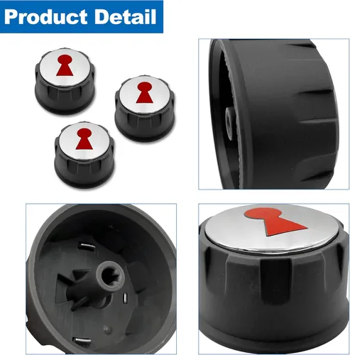 Vista 2 de ShineUs Pomos de control 69893 compatibles con Weber Spirit serie 200 y 300 (con controles delanteros arriba) años 2013 y posteriores (juego de 3)