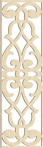 Vista 114 de 9 3/8"W x 24 3/8"H x 1/4"T Bellaire Decorativos Paneles de pared de madera calado, abedul
