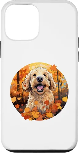 Vista 16 de Goldendoodle Autumn Funny Dog Fall Case for iPhone 17