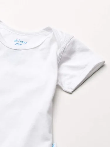 Vista 3 de Green Sprouts baby-boys Short Sleeve Adjustable Bodysuit (5pk) - Organic Cotton