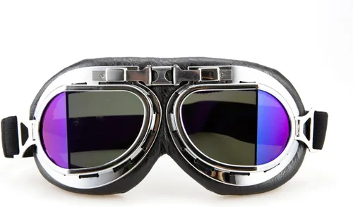 Vista 16 de CRG Sports Gafas de motocicleta estilo aviador, piloto, crucero, scooter, gafas de motocross para hombre, mujer, adulto