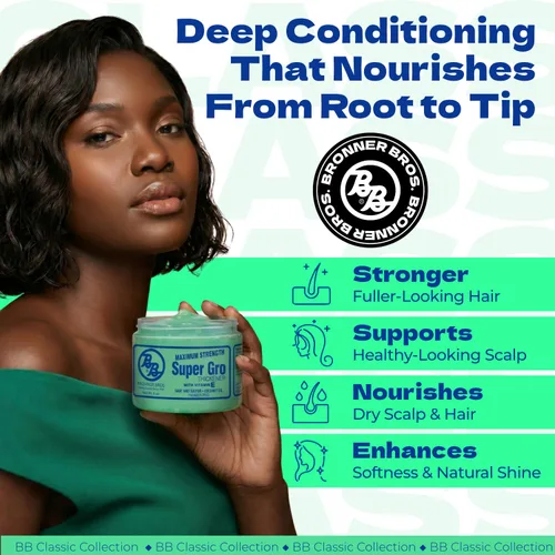 Vista 2 de Bronner Brothers Super Gro Maximum Strength, 6 onzas