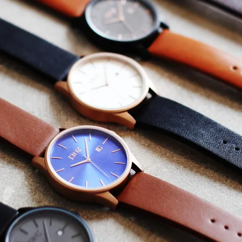 Vista 5 de Relojes para hombre - Relojes para hombre - Regalos para padrinos de boda - Reloj minimalista - Reloj de pulsera para hombre - Reloj de cuero