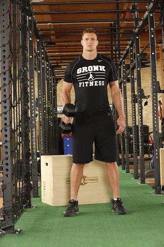 Vista 2 de Gronk Fitness Pares de mancuernas hexagonales de goma, 5 libras a 70 libras, equipo de entrenamiento para hombres y mujeres, hierro fundido