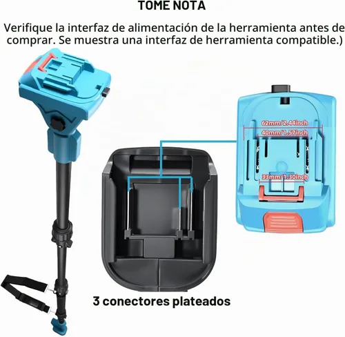 Vista 5 de solo sierra de poste extensible, correa de hombro (sin motosierra ni batería) Rotatable Pole14ft Max Reach, Tool-Free Installation, Compatible