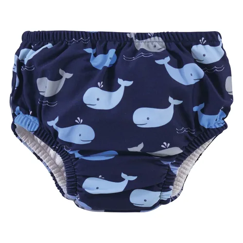 Vista 2 de Hudson Baby Pañales de natación unisex para bebé, ballenas, 6-12 meses