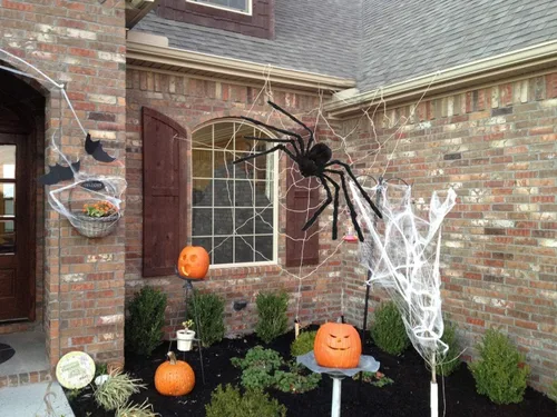 Vista 3 de Decoraciones de Halloween, mochila de araña para adultos con gafas de araña gratis, disfraz de araña peluda aterradora, patas de araña de felpa