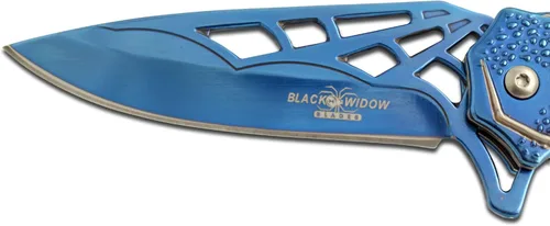 Vista 3 de Snake Eye Tactical Cuchillo de bolsillo plegable Mango de diseño de hoja resistente (azul)
