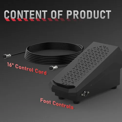 Vista 8 de YESWELDER Pedal de soldadura TIG, pedal de control de amplificador, compatible con TIG-200P ACDC TIG-205P YWT-200DC y otras máquinas con control