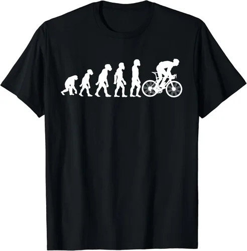 Vista 2 de Funny Human Cycling Evolution - Camiseta de motociclista para ciclista, Negro, S