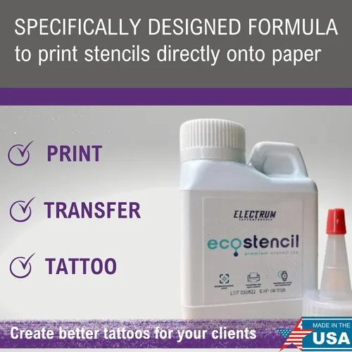 Vista 2 de Electrum Tinta de impresora Eco Stencils — Botella de 4 oz