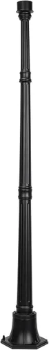 Vista 2 de Gama Sonic Poste de lámpara universal para exteriores para luces solares, poste de aluminio fundido negro de 60 pulgadas con ancla EZ para montaje