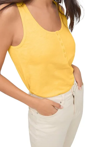 Vista 5 de Ellos Camiseta sin mangas de punto Henley de talla grande