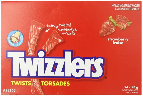 Vista 4 de TWIZZLERS Caramelos de regaliz, Twizzelators de fresa, 24