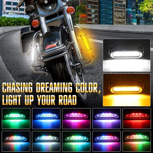 Vista 2 de Luces de barra de carretera de la motocicleta OPL5, luces de conducción switchback, luces de barra de choque, luces de conducción de motocicleta