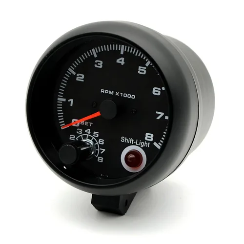 Vista 6 de Geevorks, tacómetros de reemplazo automotriz de 3.75'' 12V, 0-8000RPM luz azul, tacómetro de RPM para vehículos de gasolina de 1-8 cilindros, 1-2