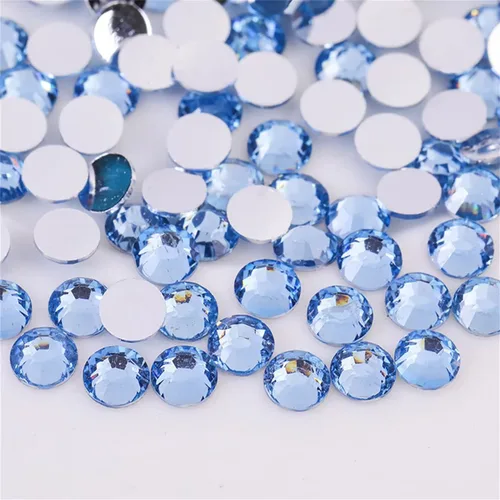 Vista 20 de 3000 unidades de diamantes de imitación termoadhesivos SS6 de 2mm con parte posterior plana, gemas de cristal de vidrio transparente redondas