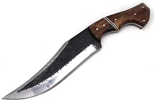 Vista 2 de Cuchillo Wild Turkey de hoja fija, acero al carbono, con funda de cuero