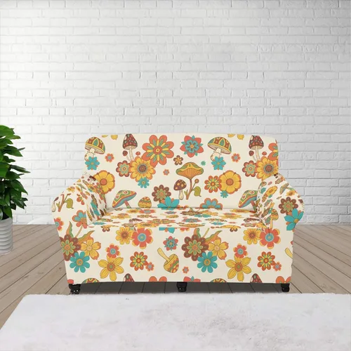 Vista 89 de Horeset Fundas elásticas para sofá con diseño de flores otoñales, lavables para sofá de 2 cojines, funda protectora para mascotas y perros