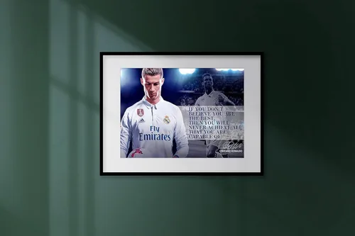 Vista 5 de Cristiano Ronaldo - Póster motivacional con citas inspiradoras para el aula, para hombre, fútbol, profesional, coaching, arte de pared, mentalidad