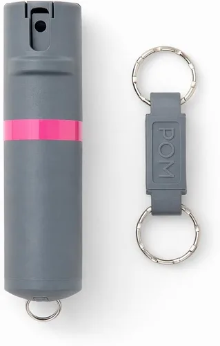 Vista 26 de POM Pepper Spray Keychain, Quick Key Release for Instant Access, Flip Top Safety, Maximum Strength OC Formula with UV Marking Dye, 25 Bursts, 10 ft