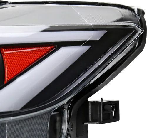 Vista 6 de SPEC-D TUNING Faros proyectores negros con barra LED y animación de inicio compatibles con Ford Mustang 2015-2017, Ford Mustang Shelby 2018-2020