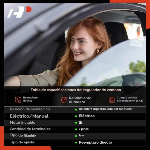 Vista 2 de A-Premium Elevalunas eléctrico con motor compatible con Mazda 5 2006-2010 2012-2015 delantero izquierdo del lado del conductor