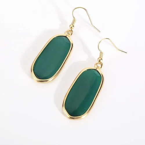 Vista 5 de BaubleStar Aretes colgantes de piedra curativa de cristal natural para mujeres y niñas