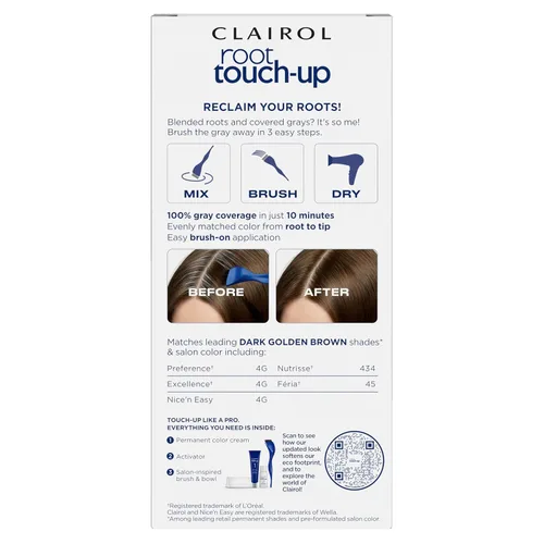 Vista 95 de Clairol Root Touch-Up de Nice'n Easy Tinte Permanente para el Cabello, 10 Rubio Extra Claro, Paquete de 1 Clairol Root Touch Up - Tinte permanente