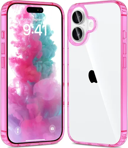 Vista 42 de JJGoo - Funda compatible con iPhone 17 Pro, funda transparente a prueba de golpes, funda protectora delgada con parte trasera de policarbonato duro