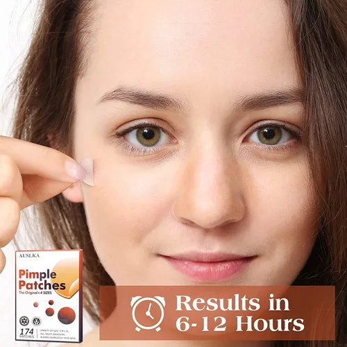 Vista 3 de Parches de imperfecciones -175 parches - Puntos hidrocoloides - Parche de manchas - Calcomanías para espinillas, para parche de cubierta absorbente