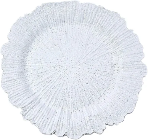 Vista 5 de Tiger Chef - Platos base redondos de 13.0 pulgadas con borde festoneado, ideales para cena de boda, recepción, mesa.