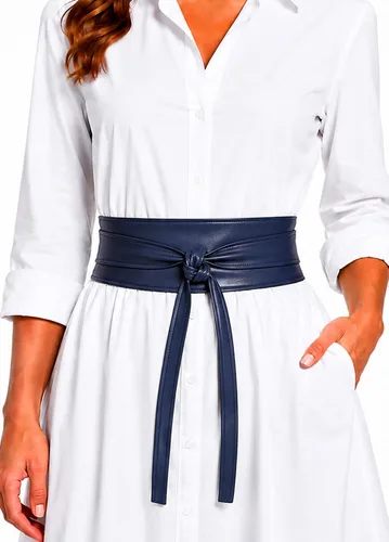 Vista 19 de Cinturón Obi de cuero para mujer, cintura ancha de 3 pulgadas, hecho a mano Beige