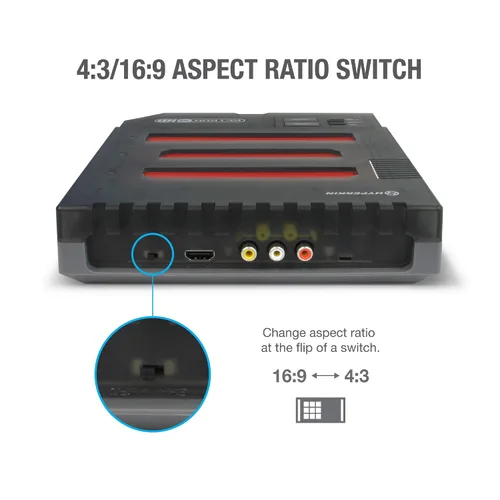 Vista 4 de Hyperkin RetroN 3 HD 3-in-1 Retro Gaming Console for NES, Super Famicom, and Genesis Mega Drive (Space Black) - Sega Genesis