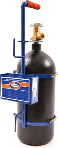 Vista 2 de Uniweld Soporte de transporte de metal 516 para un tanque de nitrógeno de 40 pies cúbicos