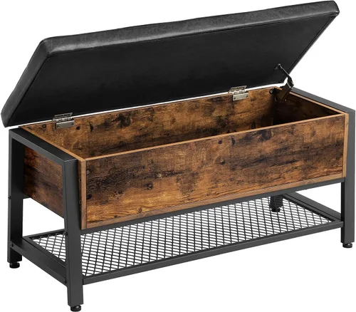 Vista 6 de VASAGLE Gabinete de zapatos con 4 puertas abatibles, armario de almacenamiento para 16-28 pares de zapatos, divisores ajustables, para entrada, 9.4