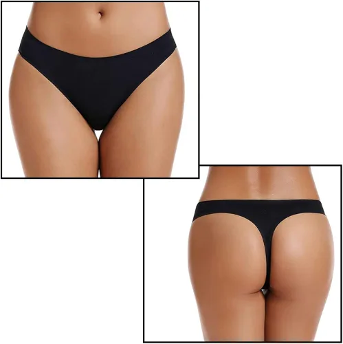 Vista 7 de Tangas de algodón para mujer, tangas sin costuras para mujer, bragas elásticas suaves y transpirables, paquete de 6 ropa interior de algodón