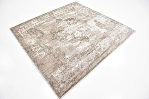 Vista 302 de Unique Loom Colección Sofia - Alfombra de área Salle Garnier (7' 1" x 10' Rectángulo, Borgoña/ Marfil)
