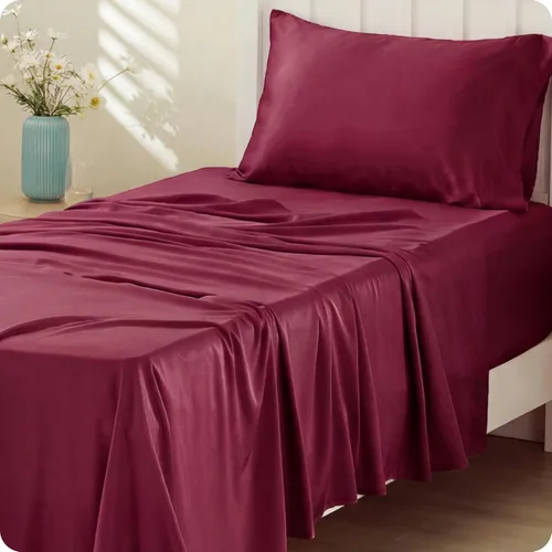 Vista 61 de Bedsure PureWoven 100% rayón derivado de bambú, sábanas de cama individual, 3 piezas