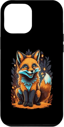 Vista 6 de iPhone 15 Artistic Fox Ilustración Lindo Anime Fox Case