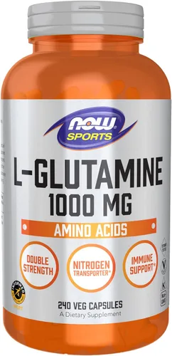 Vista 11 de NOW Foods Nutrición deportiva, L-glutamina, doble fuerza 1,000 mg, aminoácidos, 120 cápsulas vegetales